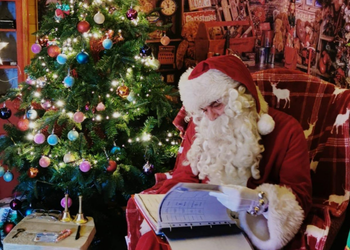 Santa visiting canine partners
