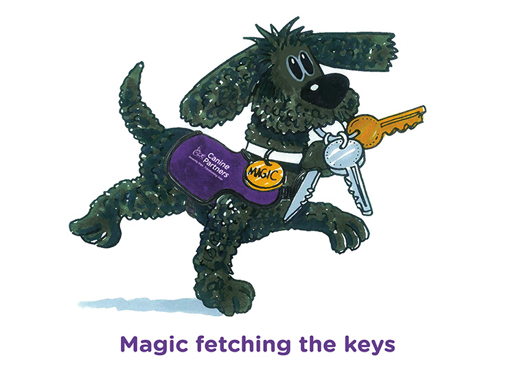 Magic fetching his owners keys