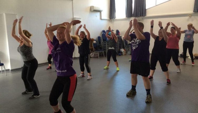 Dancers at Zumbathon event at Midlands training centre