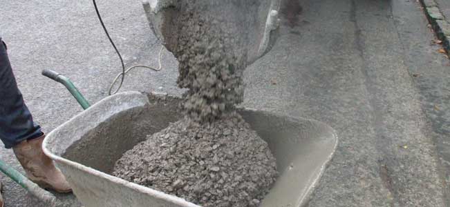 Concrete being mixed for assistance dogs training facility in the Midlands