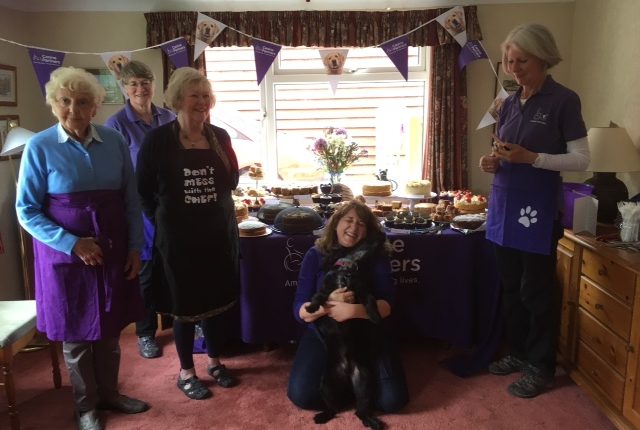 Charity afternoon tea event raising funds for Canine Partners assistance dogs charity