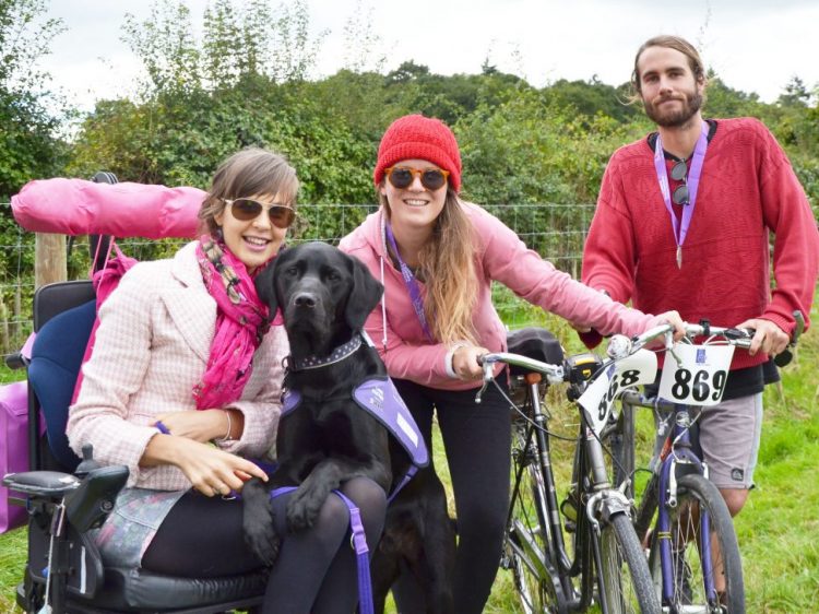 Partnership Sally and Ethan with Sally's PA and PA's partner at Canine Partners cycling event