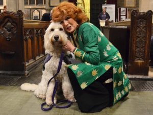 Rula Lenska and Canine Partners demo dog Rio