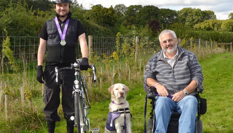 Partnership Martin and Keith at Canine Partners Pedal for Paws