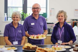 Group of volunteers helping out at an event